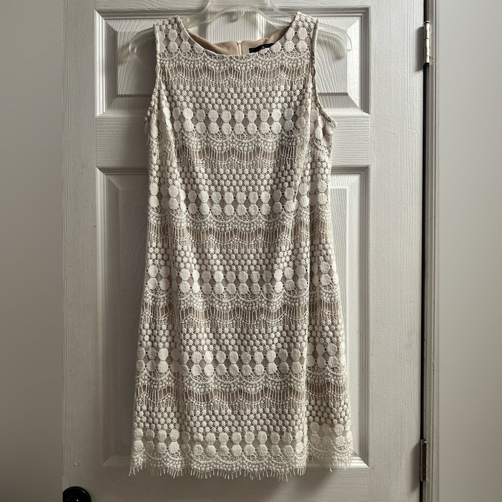 Ronni Nicole Boho Lace Knit Overlay Sleeveless Dress Size 6P